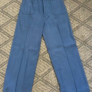 The Colette Linen Blend Crop Wide-Leg Pants by Maeve size 24.